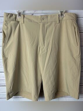 10X Golf Shorts Men's Size 36  Dri Flex Beige Tan Lightweight Poly Blend New